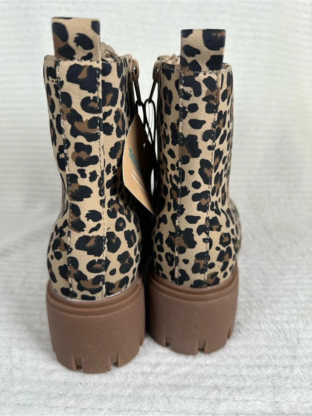 Thereabouts Little Girls Blakely Leopard Chunky Heel Boots NWT Size 3